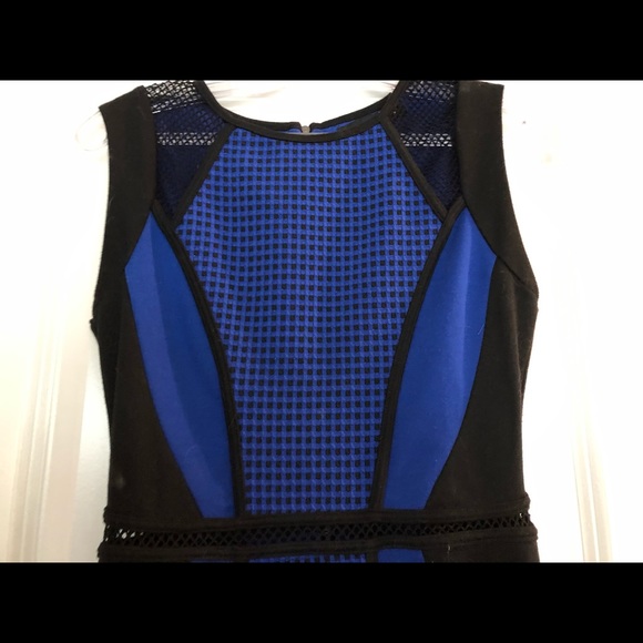 Foreign Exchange prom mini black/blue net dress - Picture 4 of 6